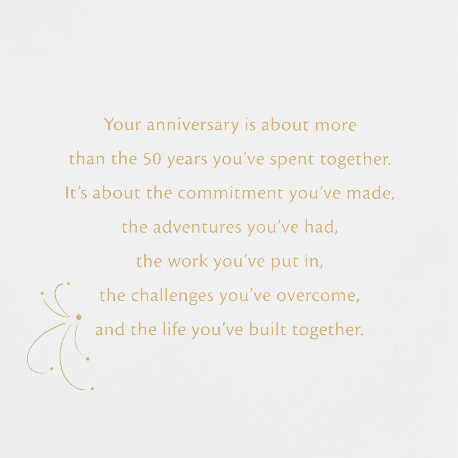 Ornate Gold Leaves 50th Anniversary Card for Couple  image number 2