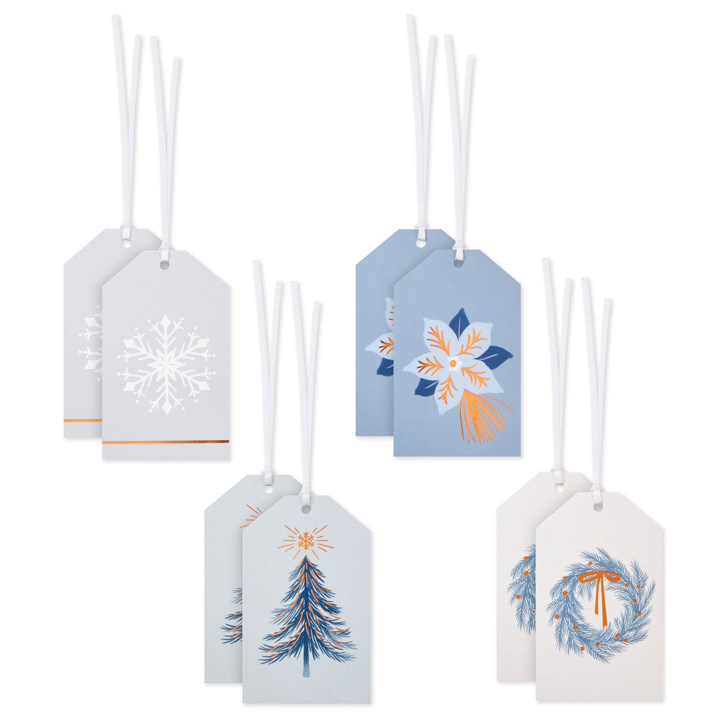 Copper Winter 8-Pack Assorted Christmas Gift Tags