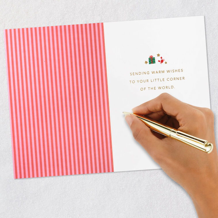 Tropical Santa with Flamingo Christmas Card Signing card image number 7
