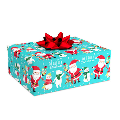 Santa and North Pole Friends Christmas Wrapping Paper, 40 sq. ft., 
