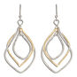 Rain Jewelry Triple Twist Silver and Gold Metal Earrings, , large image number 1