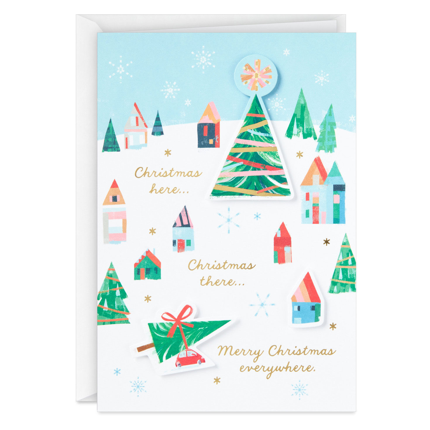 Wintry Homes and Cars UNICEF Boxed Christmas Cards card front image number 2