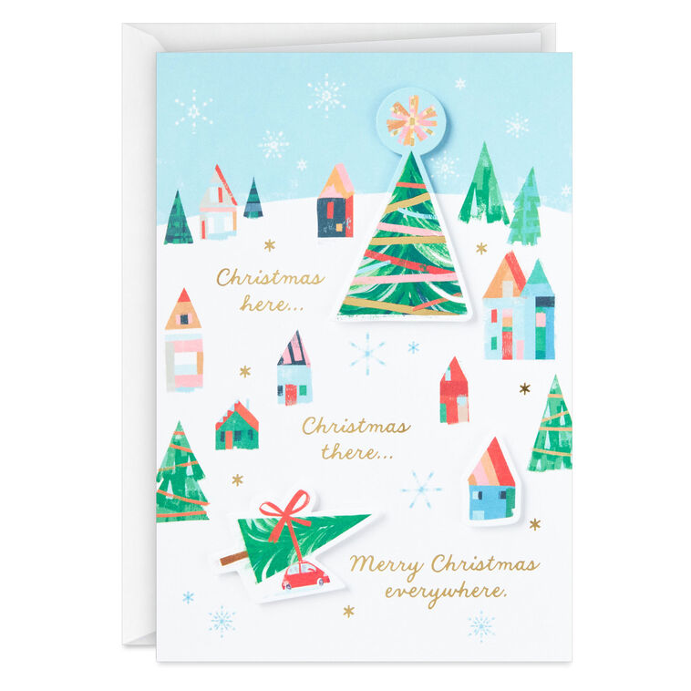 Wintry Homes and Cars UNICEF Boxed Christmas Cards card front image number 2