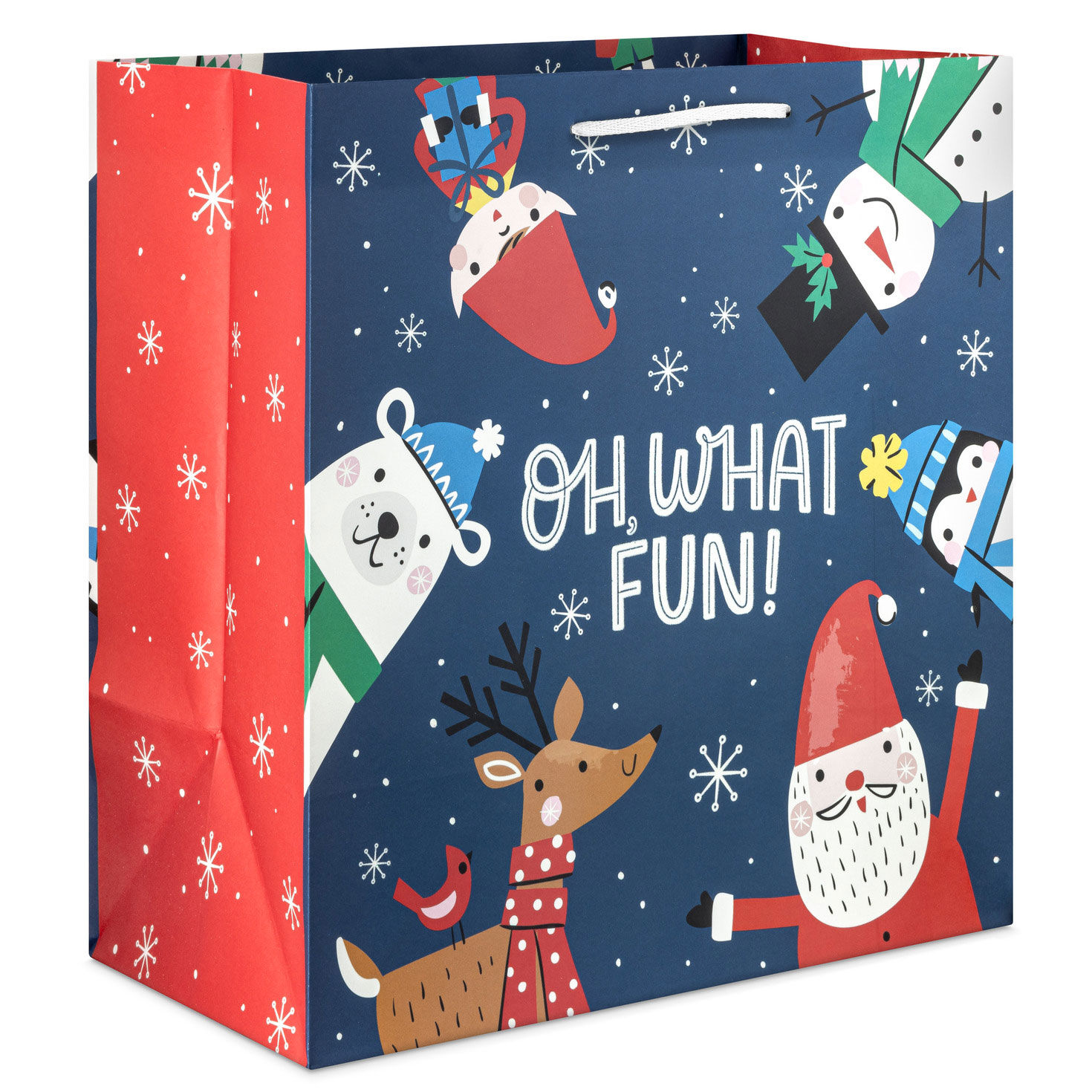 15" Santa and Friends Extra-Deep Christmas Gift Bag