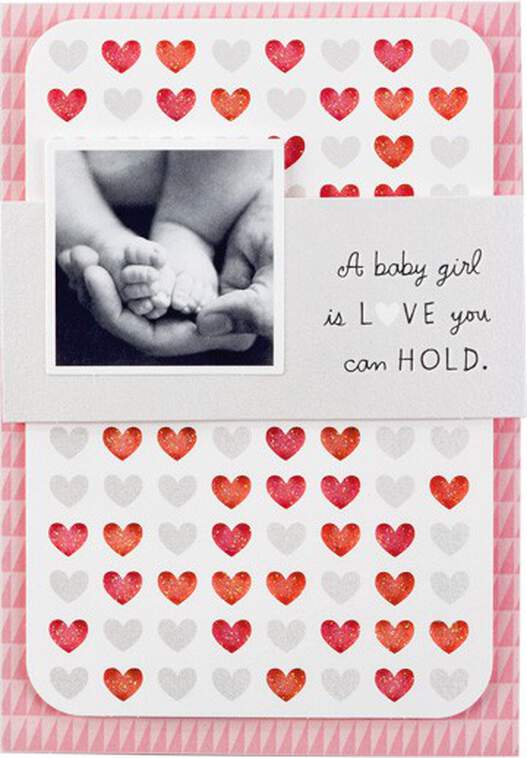 Love You Can Hold Baby Girl Card, , large image number 1