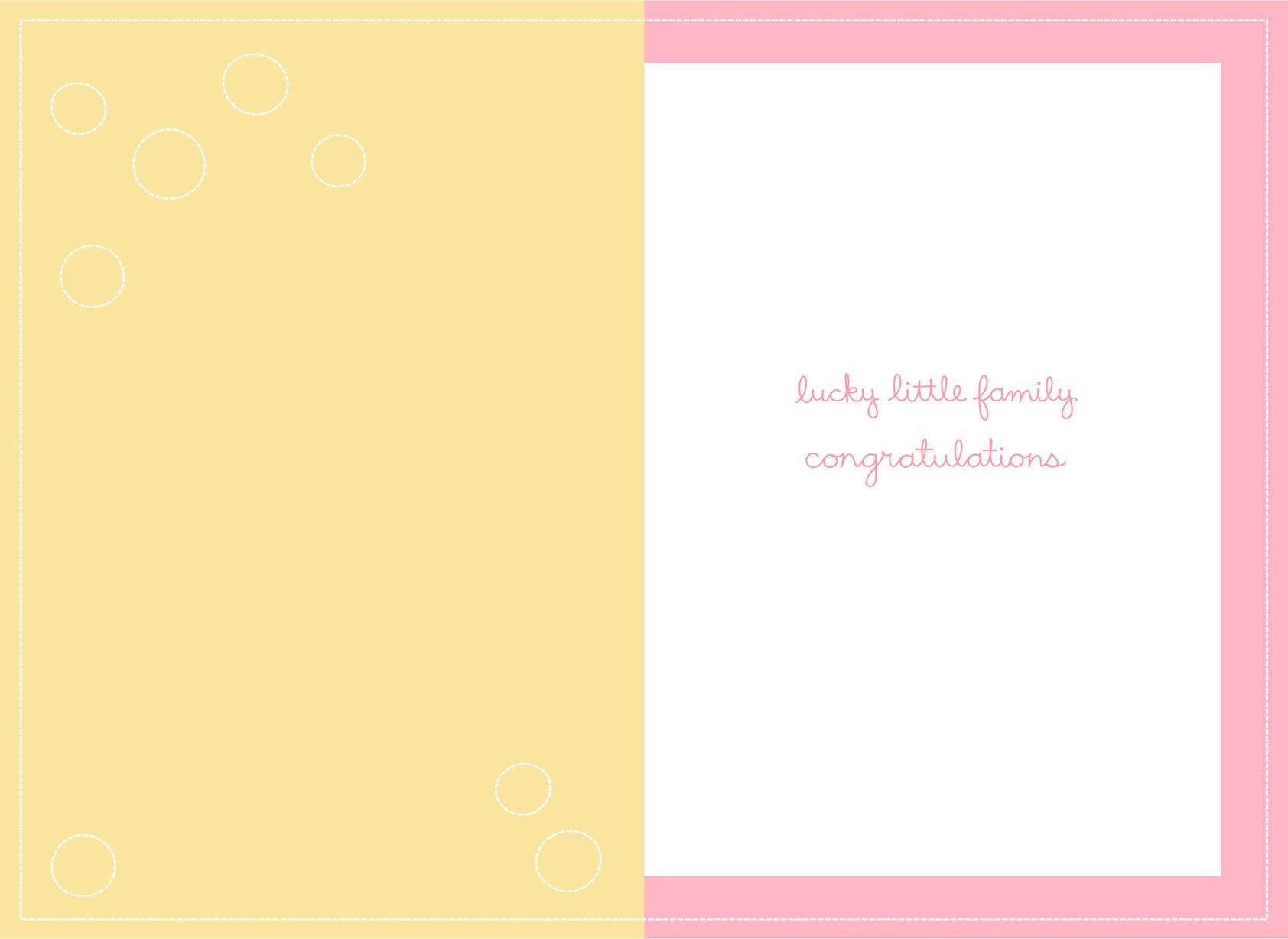 Lucky Little Girl New Baby Card