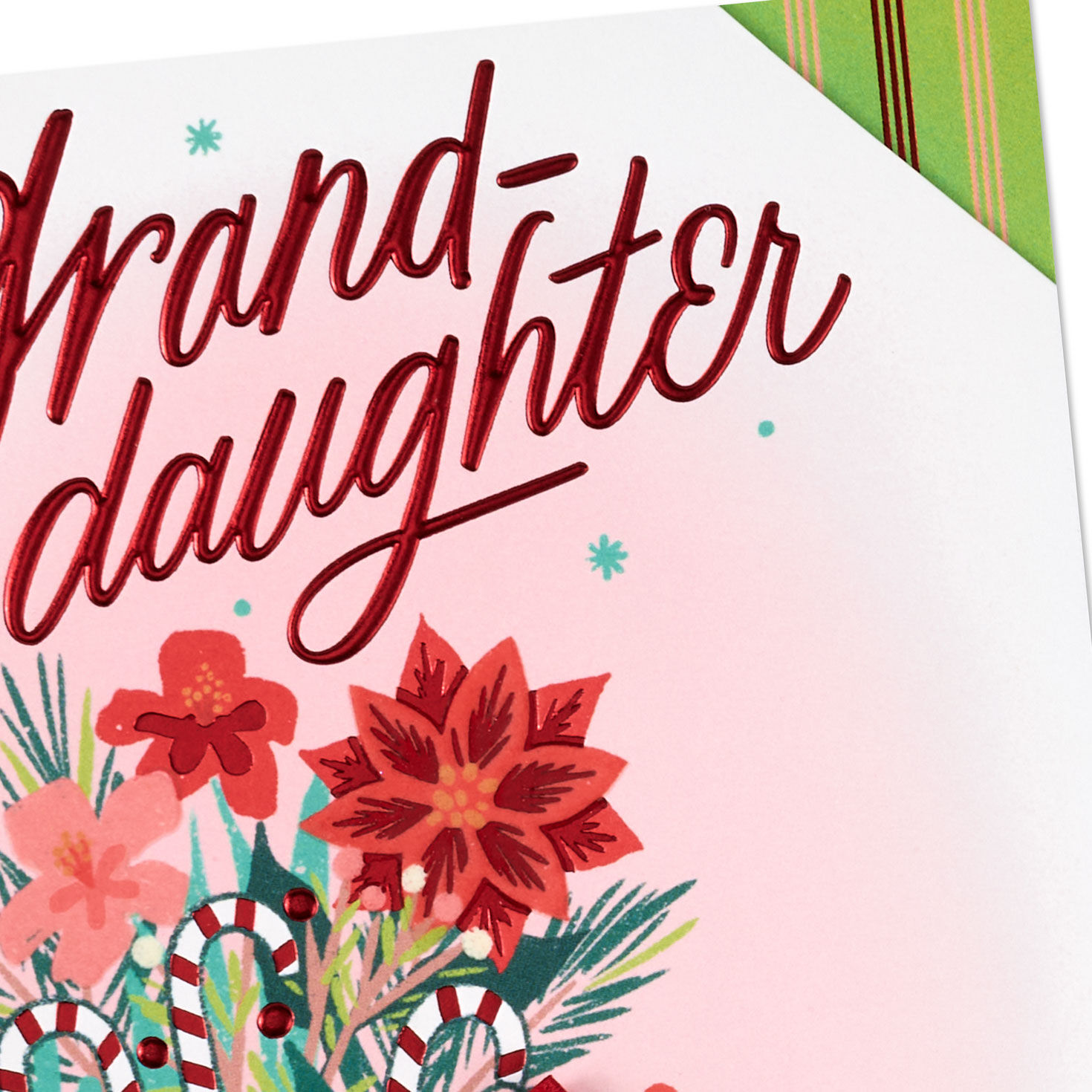 Plaid Boot Christmas Card for Granddaughter Caard Front Detail image number 6