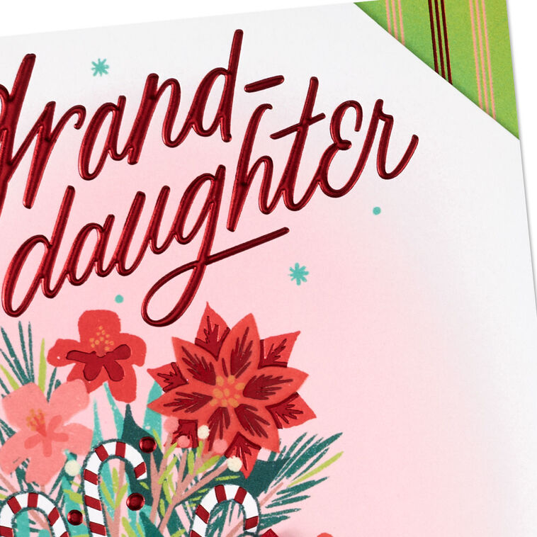 Plaid Boot Christmas Card for Granddaughter Caard Front Detail image number 6