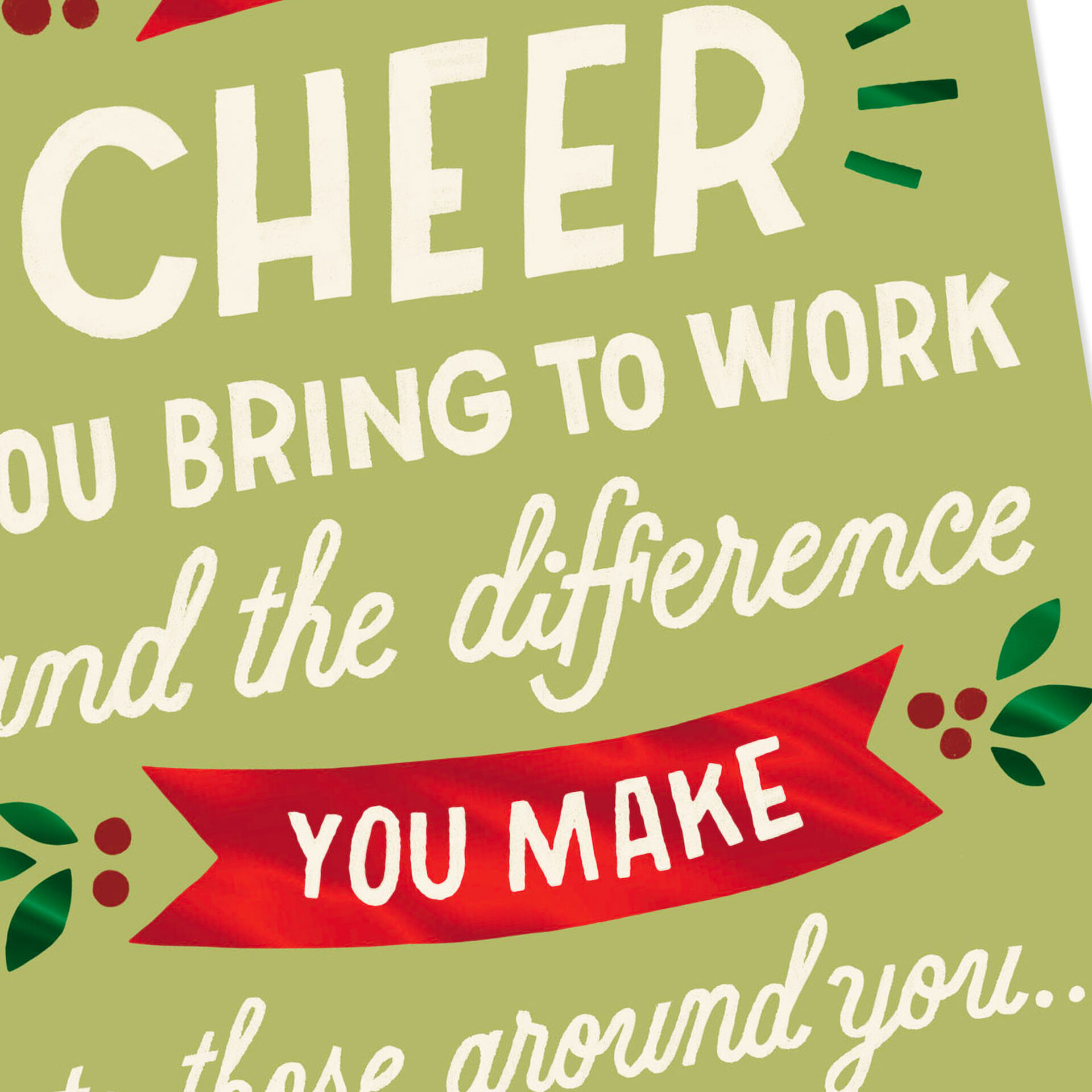 Cheerful Co-Worker Thank You Christmas Card - Greeting Cards - Hallmark