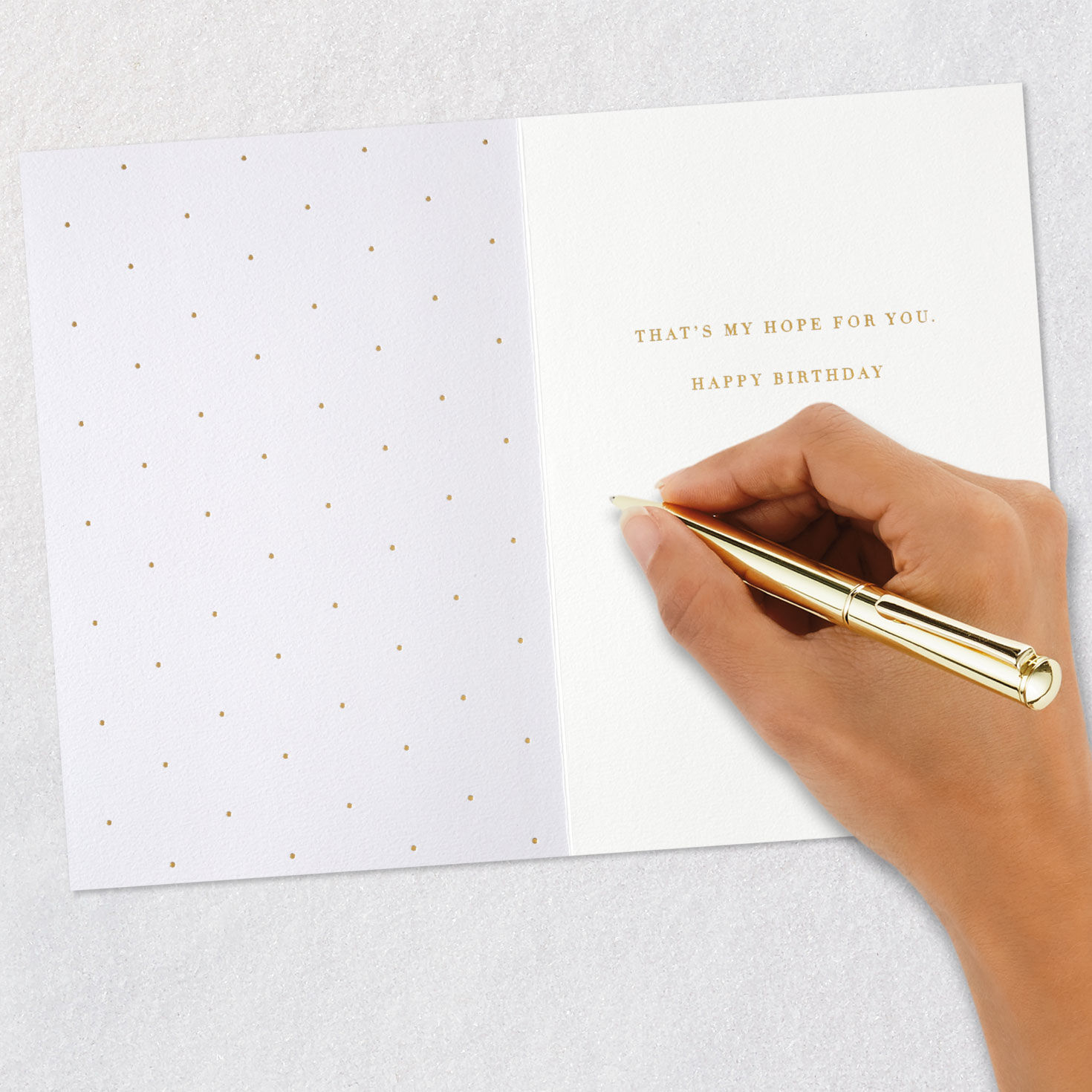 Gold Foil Letters Birthday Card Signing card image number 6