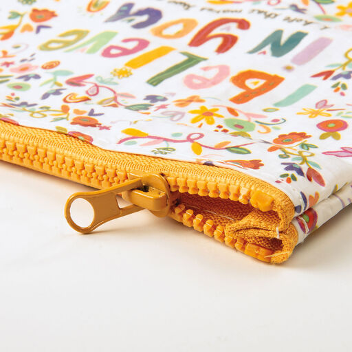 Primitives by Kathy I Believe in You Zipper Pouch, 