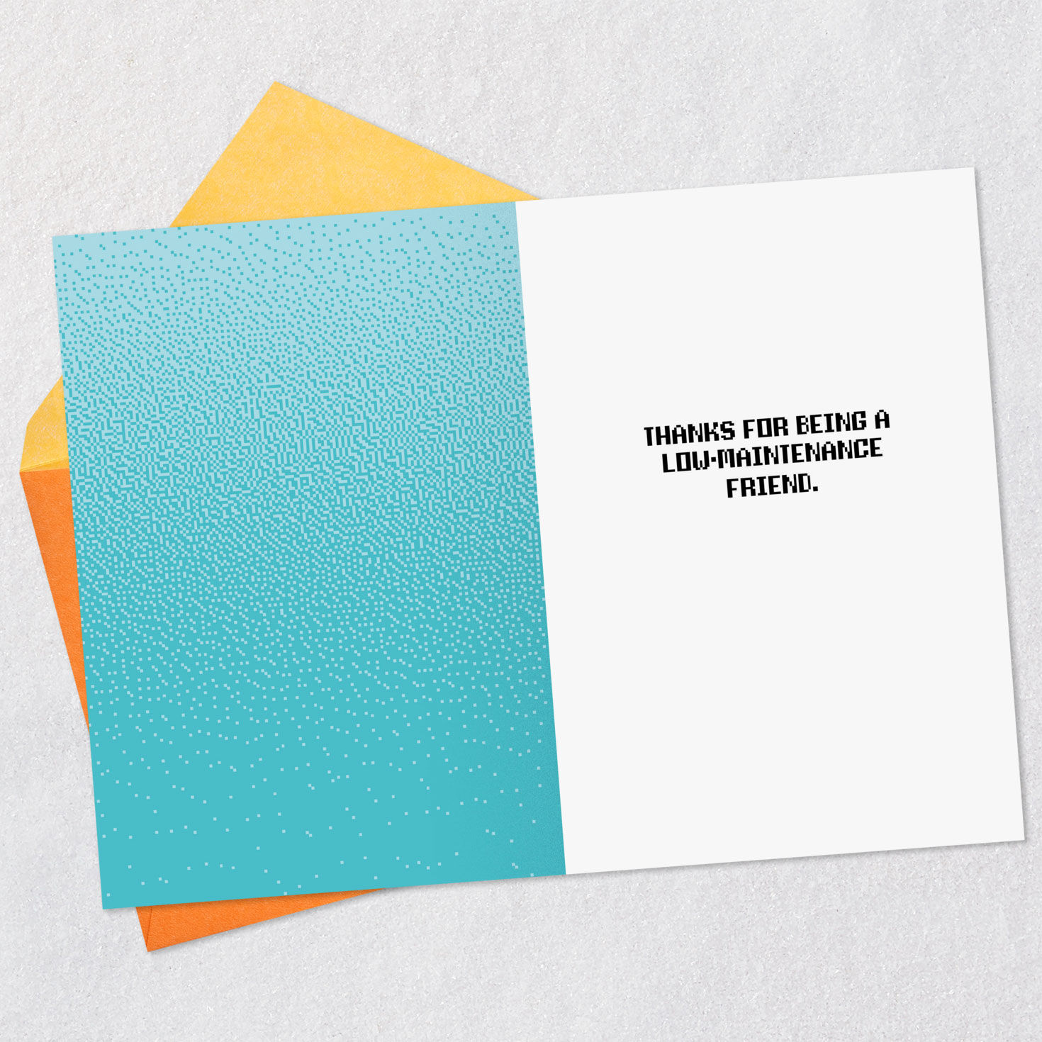 Low Maintenance Friend Funny Thank You Card Open card with envelope image number 3