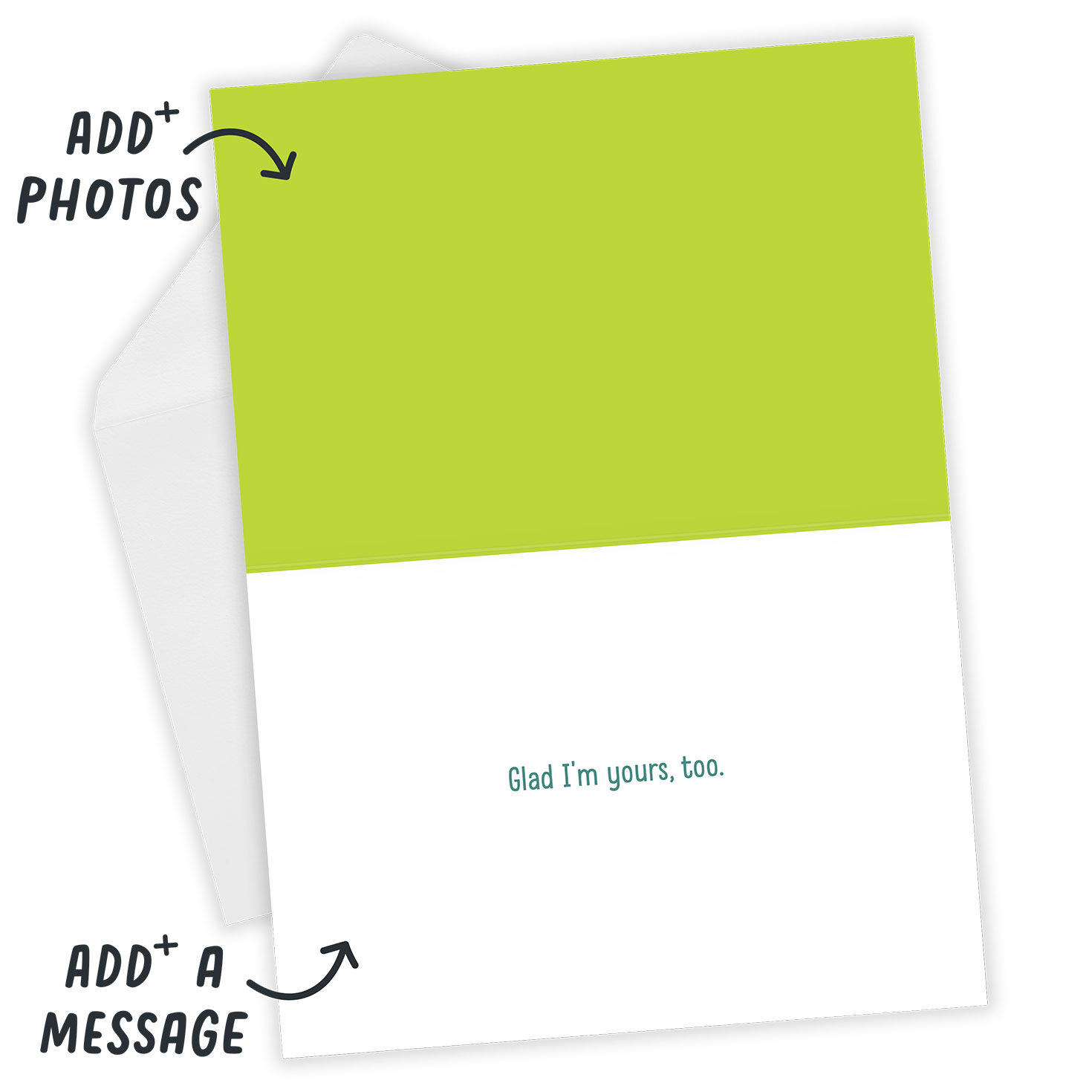 You're My Weirdo Personalized Love Card Open Card with Envelope indicating personalization image number 4