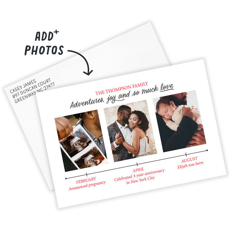 Our Year Flat Photo Card, , large image number 2