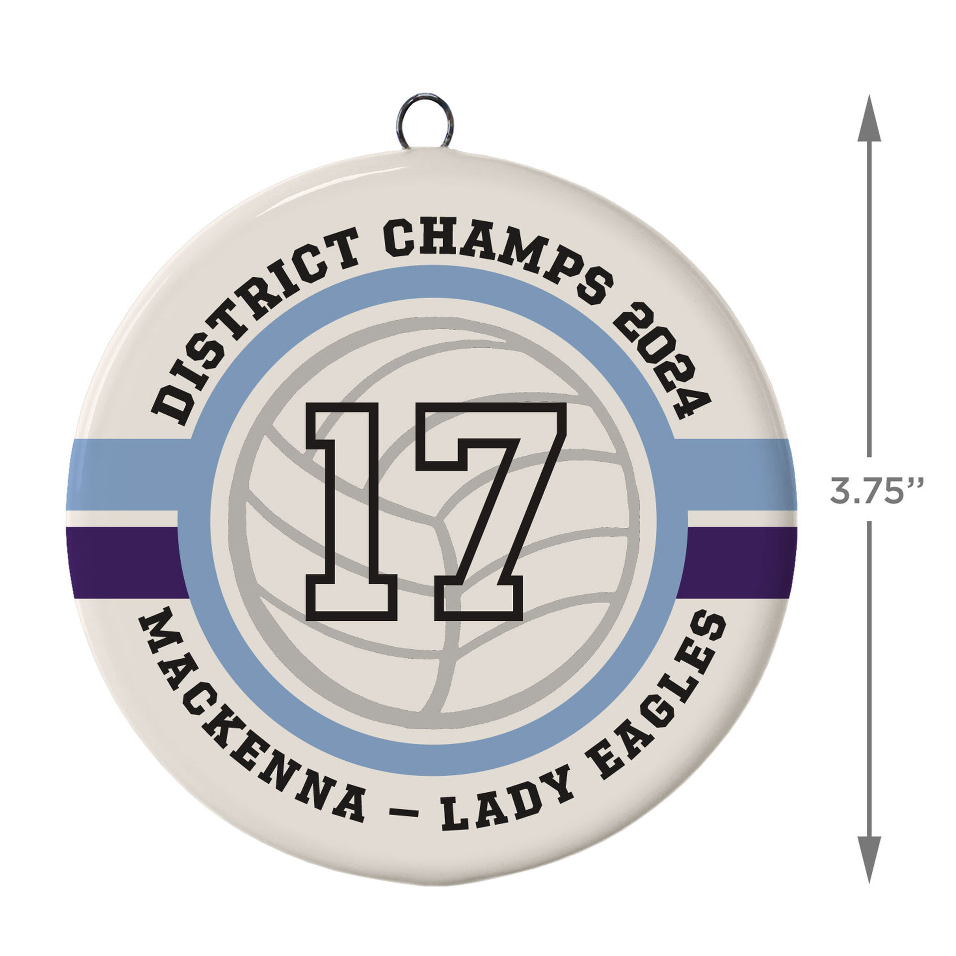 Volleyball Ceramic Circle Personalized Ornament Personalized Ornaments Hallmark
