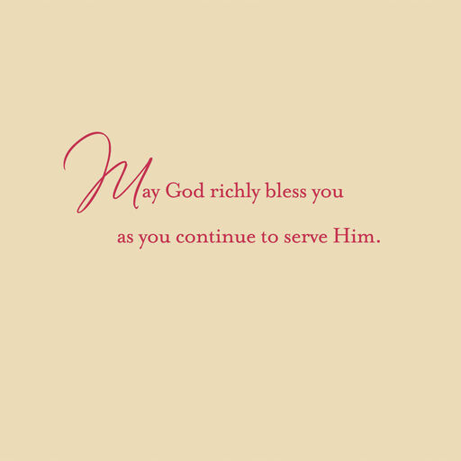 May God Richly Bless You Religious Clergy Appreciation Card, 