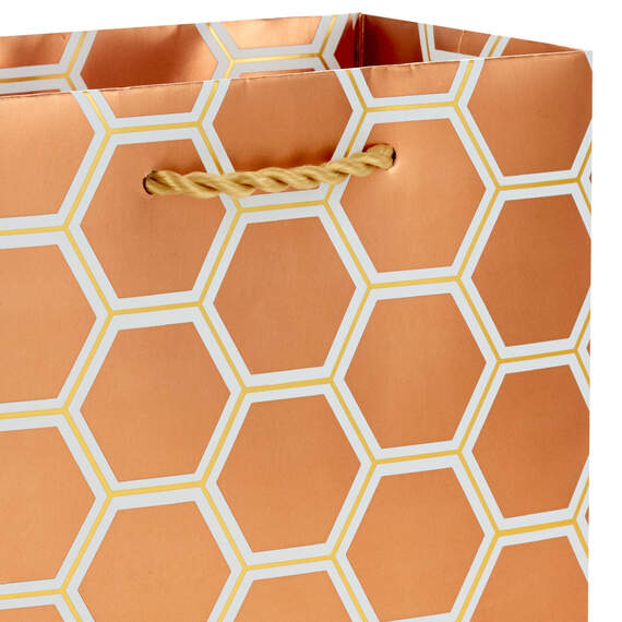 6.5" Copper Hexagons Small Gift Bag, , large image number 4