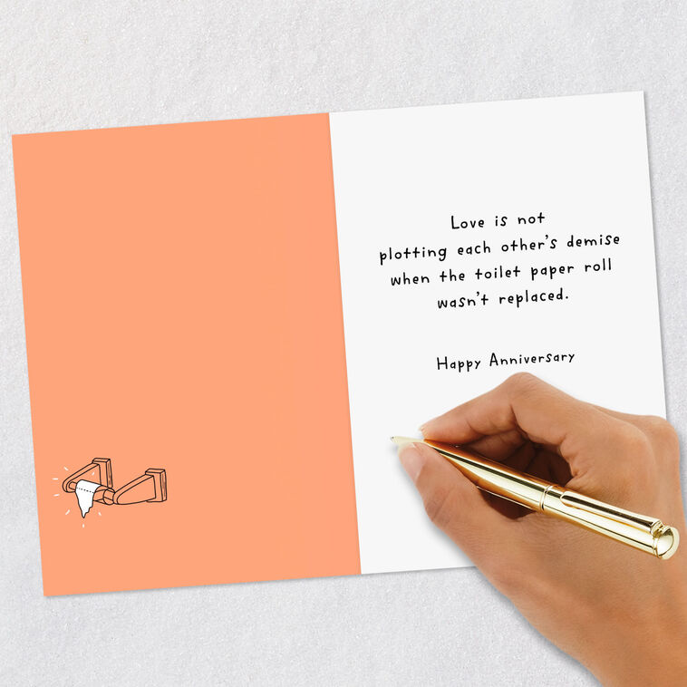 Toilet Paper Roll Funny Anniversary Card Signing card image number 6