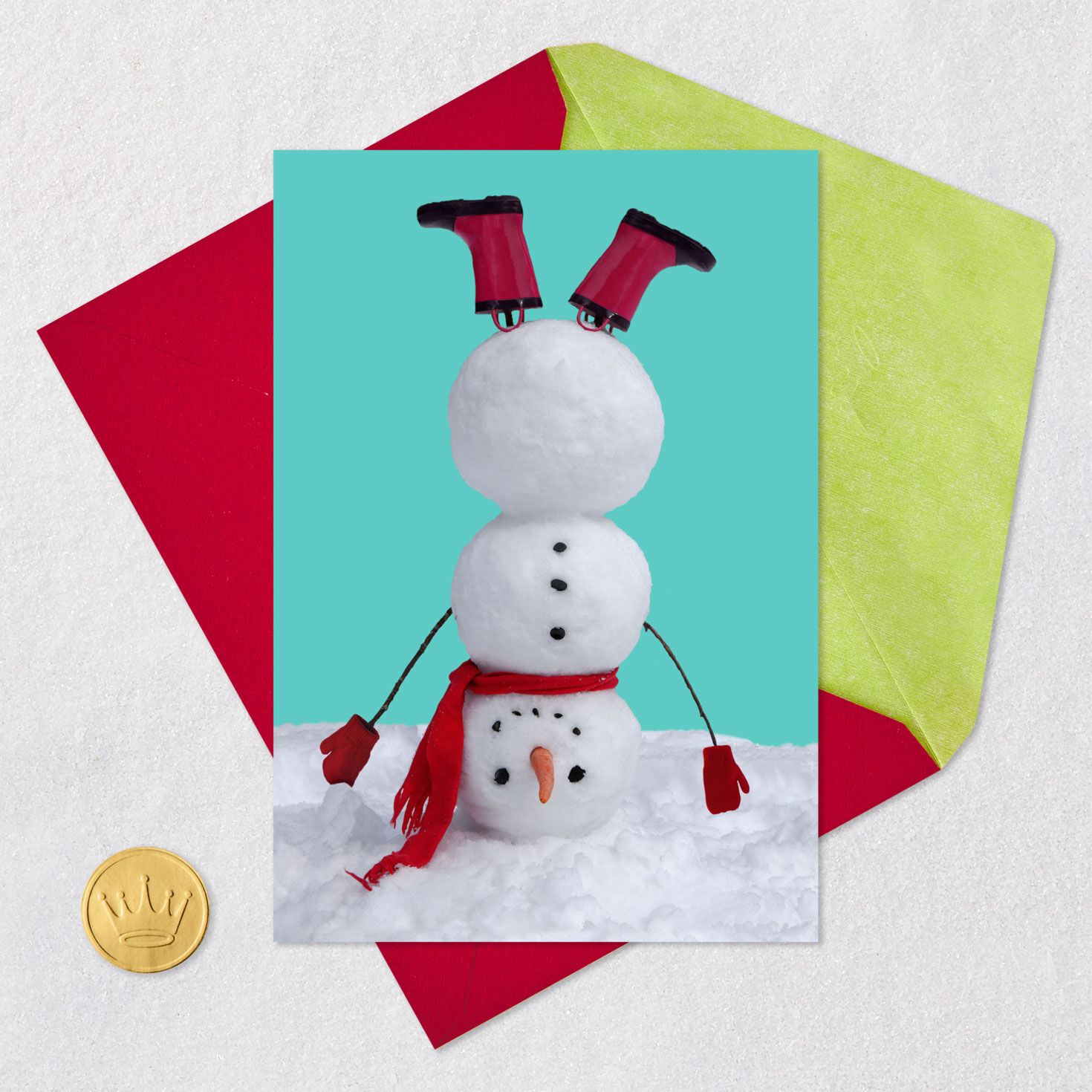 Celebrate 'til Your Carrot Falls Off Snowman Funny Holiday Card, , large image number 5