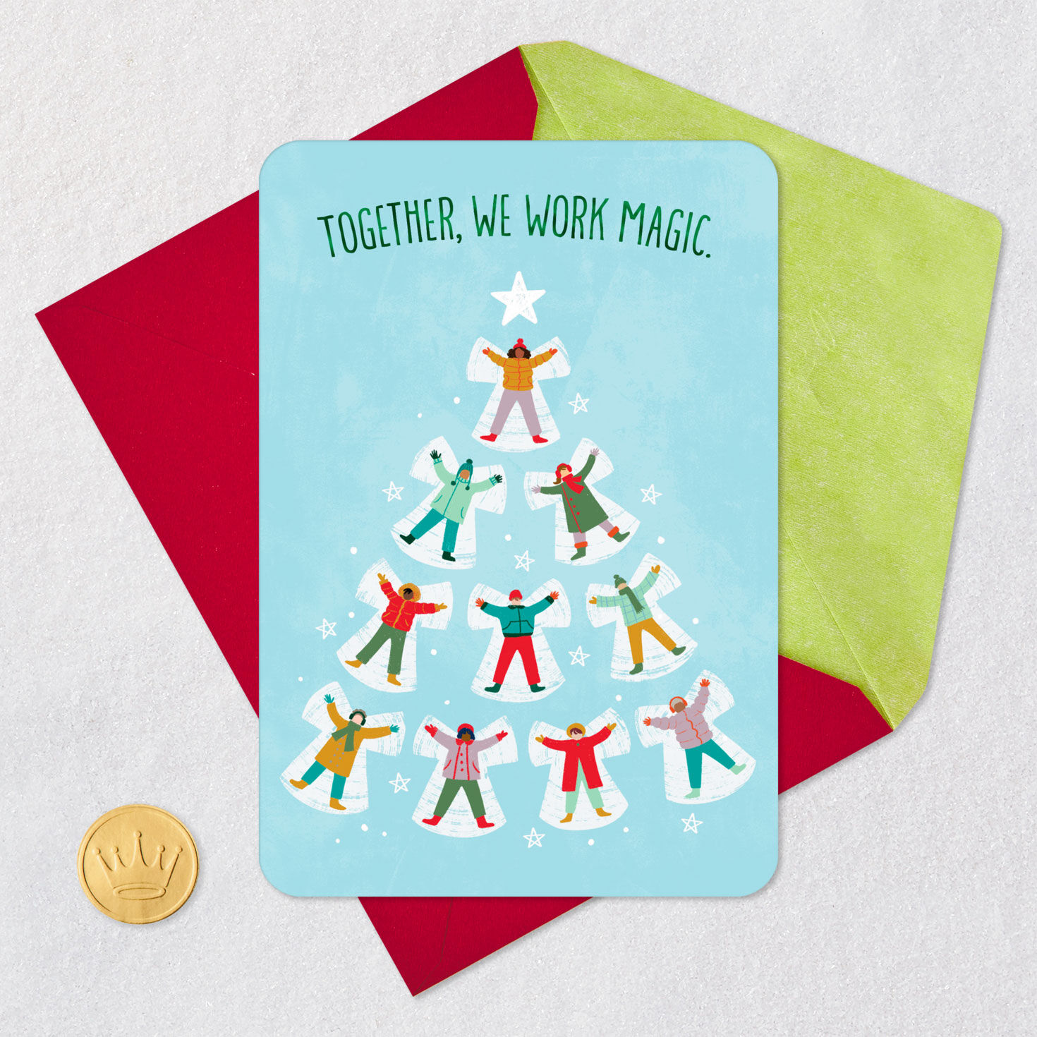 Together, We Work Magic Holiday Card for Coworker, , large image number 5