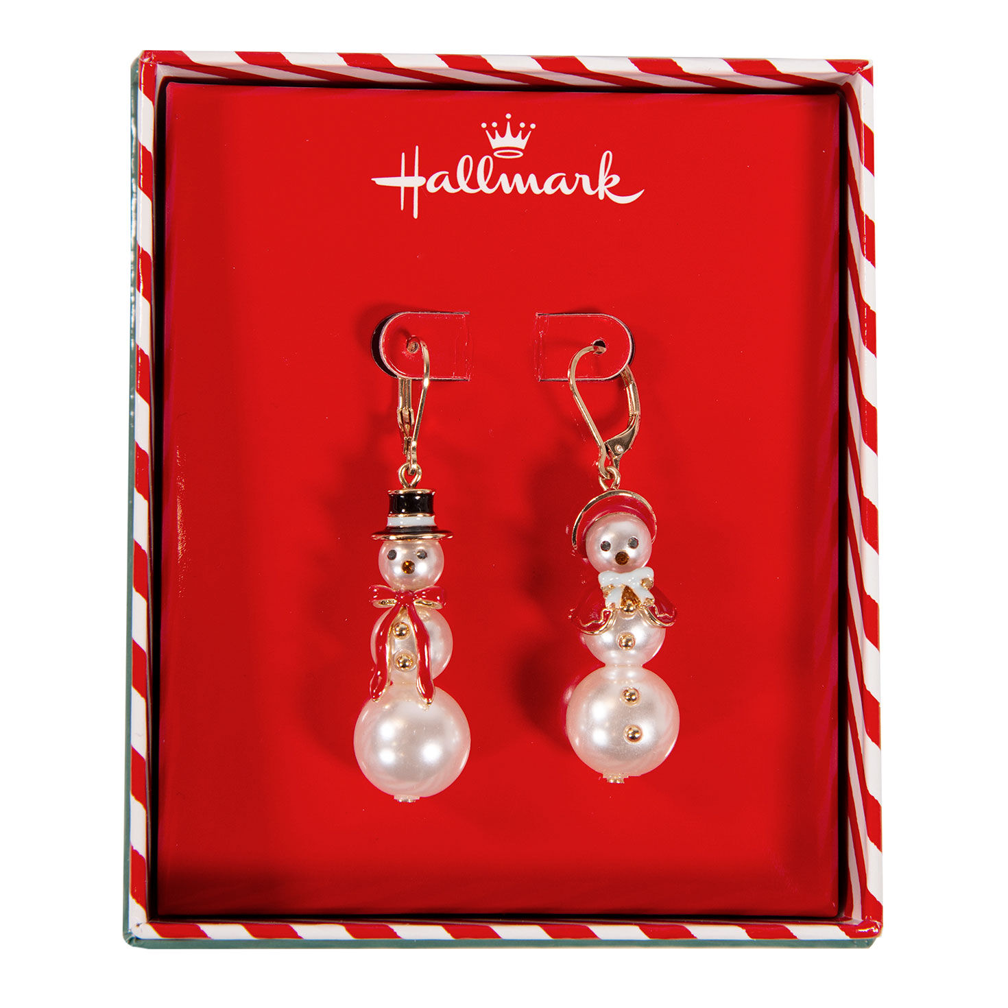 Snowman and Snowwoman Dangle Earrings package open image number 2