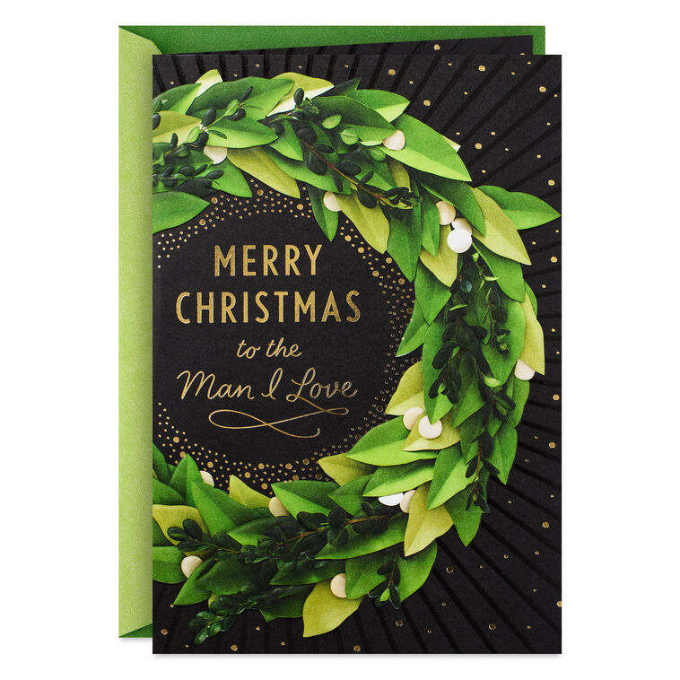 So Lucky I Found You Romantic Christmas Card for Him