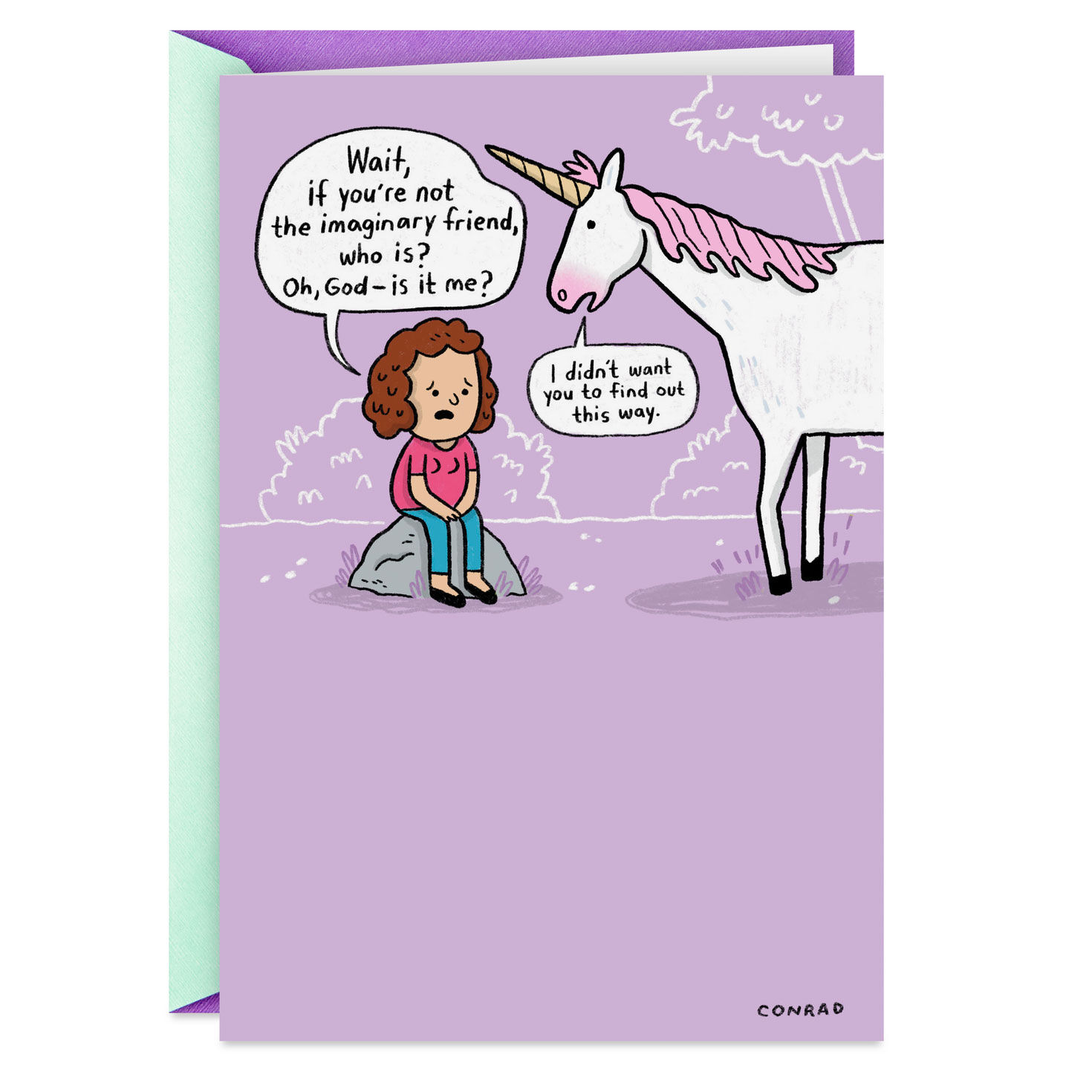 Glad You're Not Imaginary Funny Birthday Card for Friend