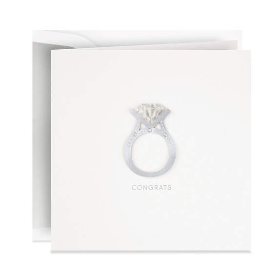Diamond Ring Engagement Congratulations Card
