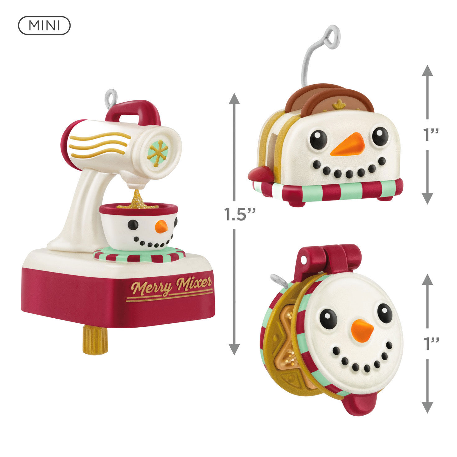 3 Mini Kitchen Appliances Keepsake Ornaments  image number 3