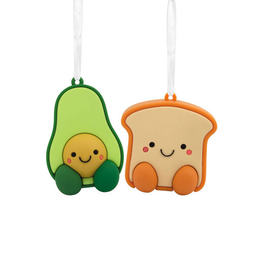 Better Together Avocado and Toast Magnetic Hallmark Ornaments, Set of 2, 