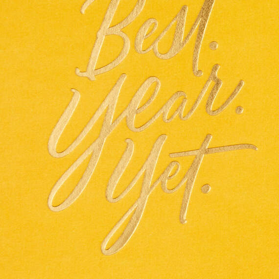 Best Year Yet Gold Birthday Card, , large image number 4