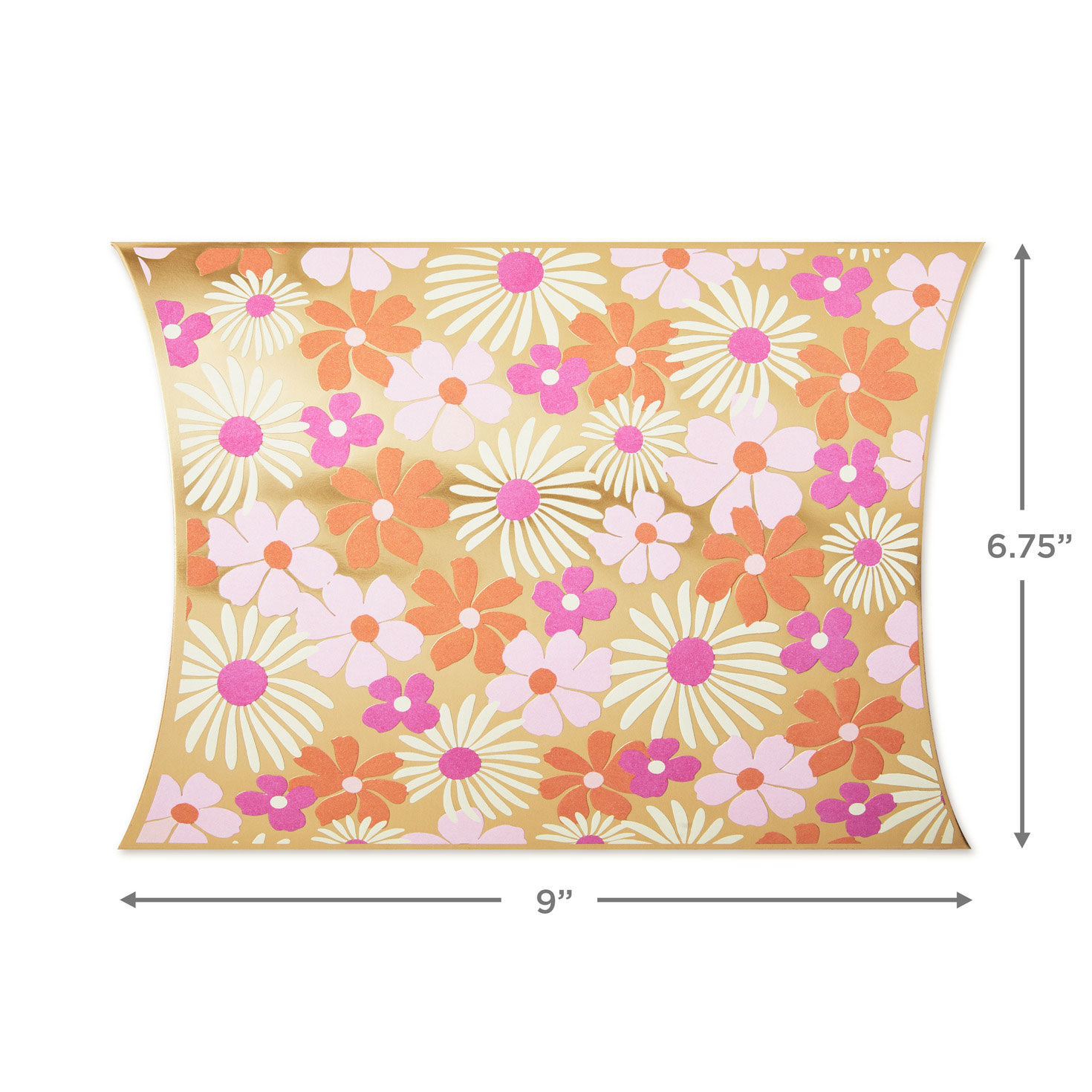 Pink and Orange Flowers Pillow Box  image number 2