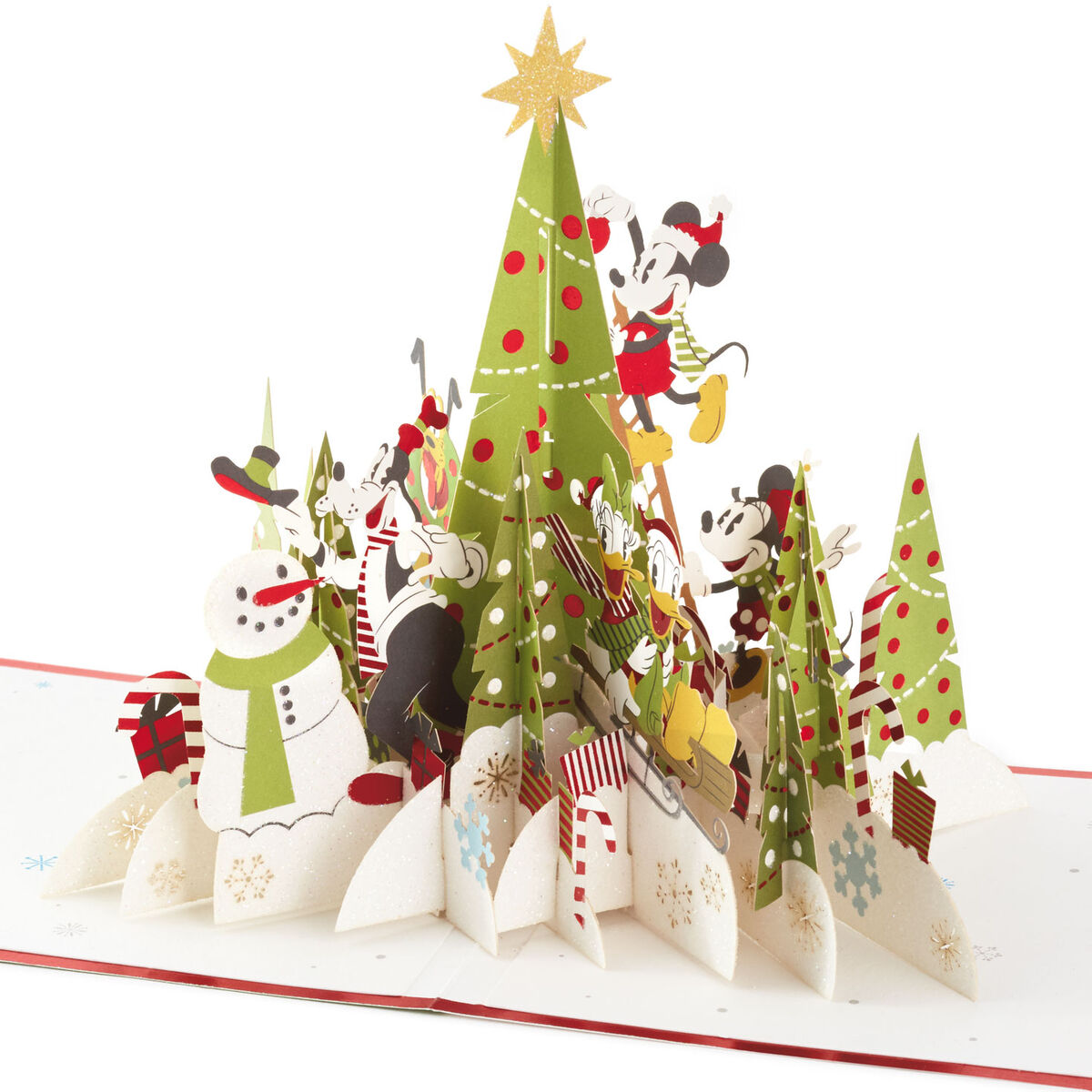 Disney Mickey Mouse Santa 3D Pop-Up Christmas Card - Greeting Cards