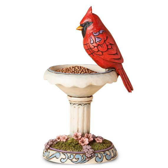Jim Shore Red and Radiant Cardinal with Birdbath Figurine, , large image number 1