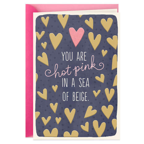 You Are Hot Pink Valentine's Day Card, , large