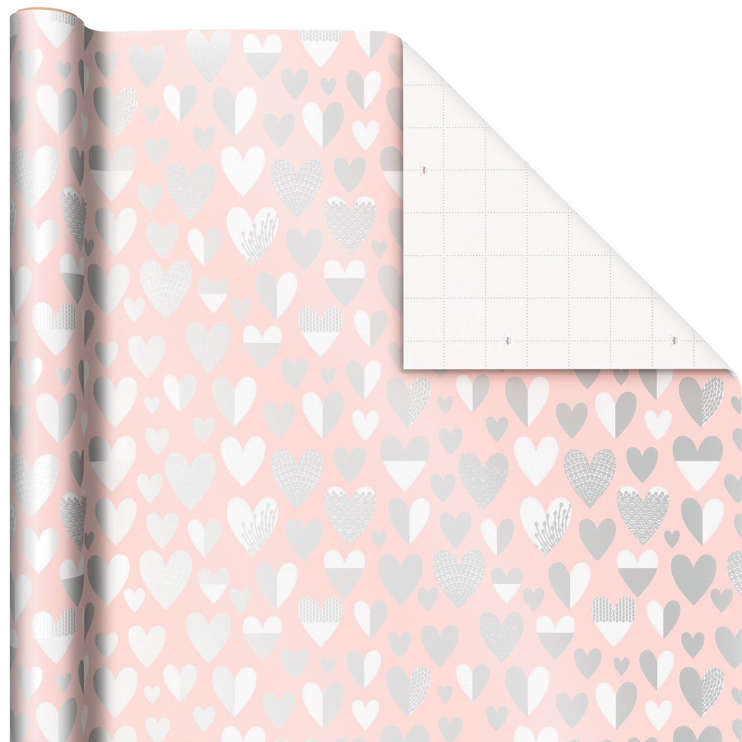 Silver and Pastels 3Pack Wrapping Paper, 105 sq. ft. total Wrapping