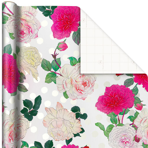 60 Floral Wrapping Paper Pink Black White Waterproof Flower