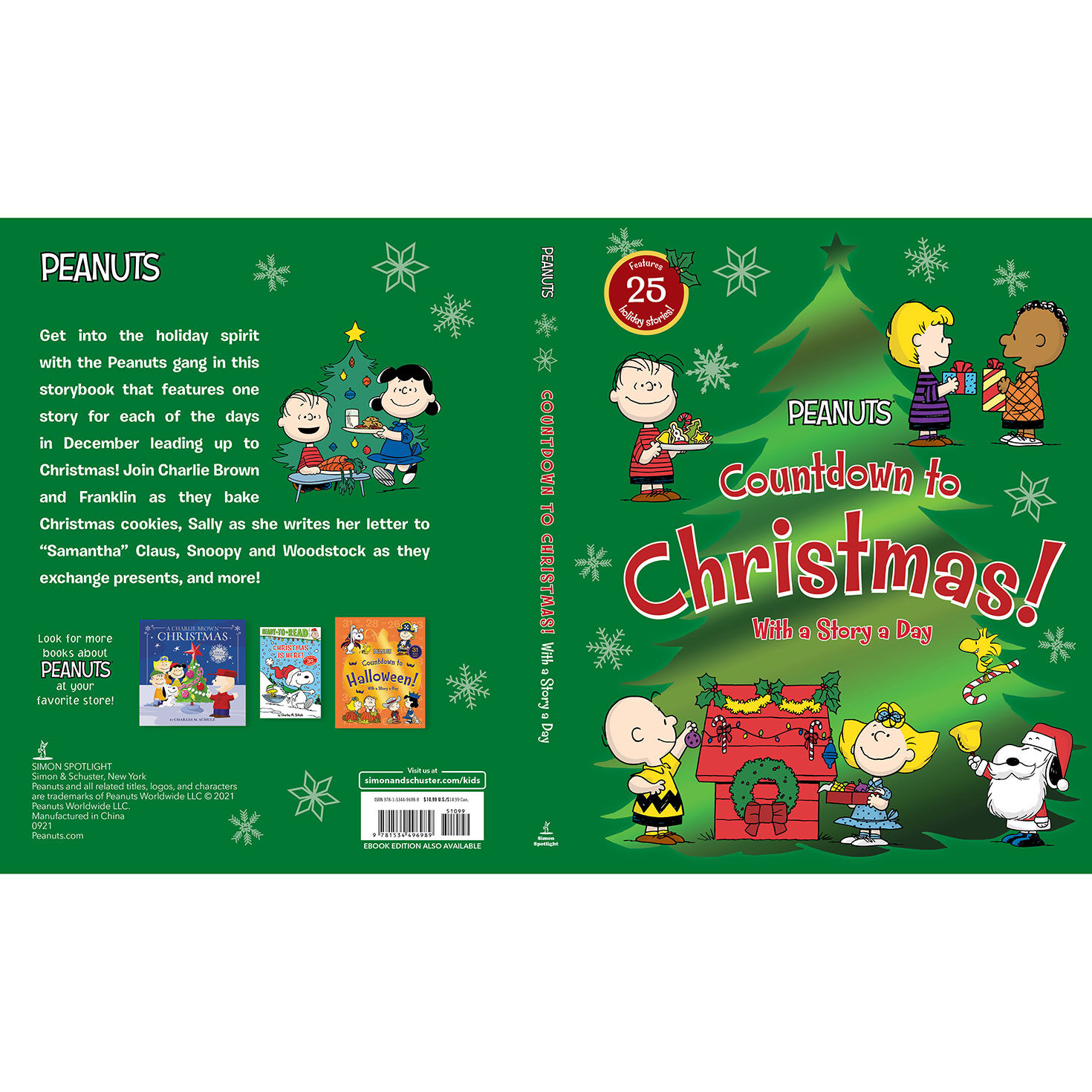 Peanuts Christmas Countdown Storybook inside spread image number 2