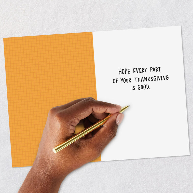 Turkey Part Hidden Meanings Thanksgiving Card Signing card image number 7