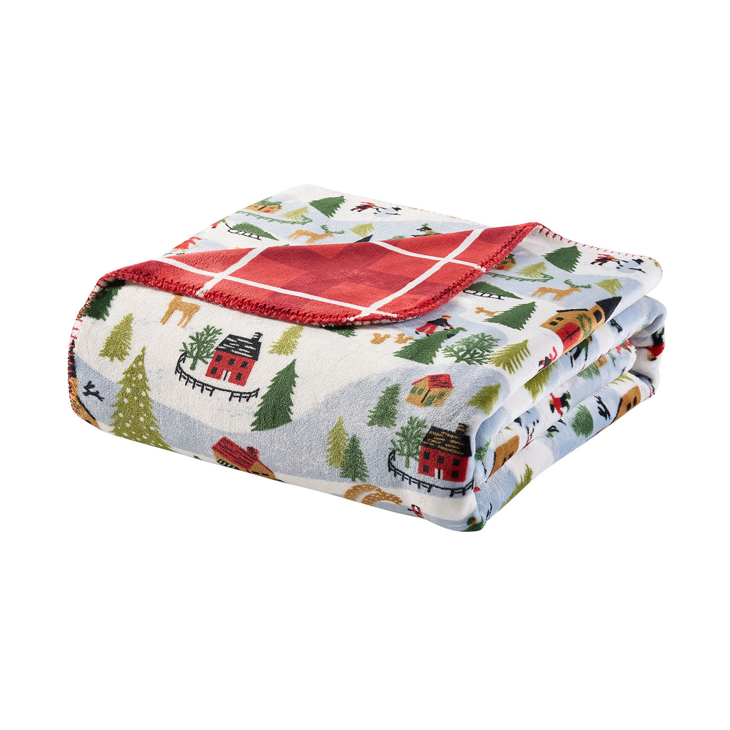 Hallmark Frostvale Reversible Plush Throw - 50x70