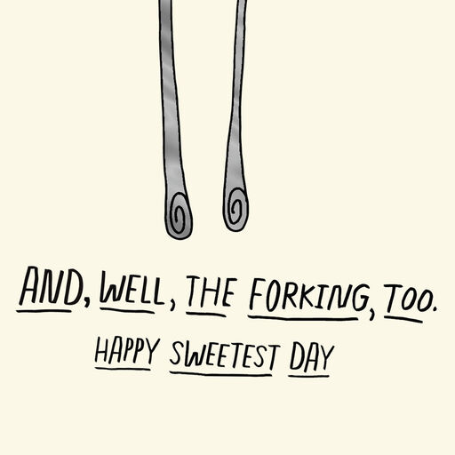 Spooning and Forking Romantic Funny Sweetest Day Card, 
