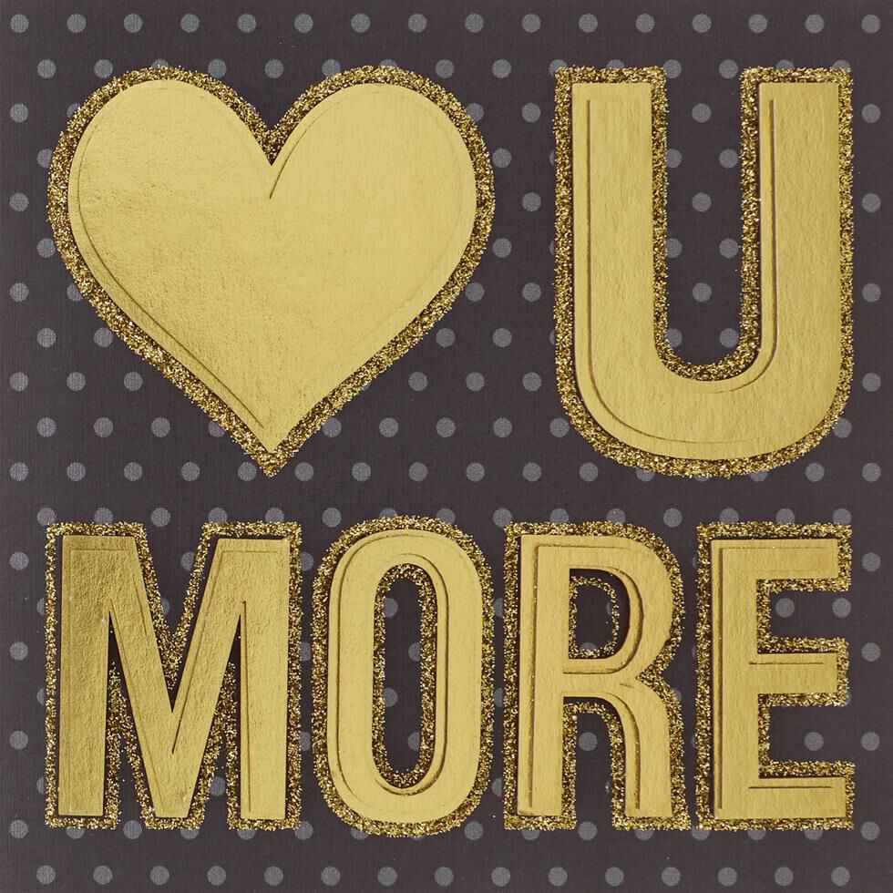 Heart U More Love Card