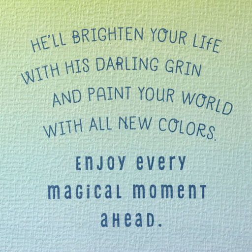 Enjoy Every Magical Moment New Baby Boy Card, 
