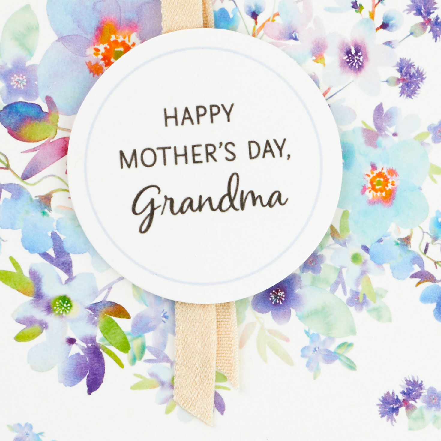 Violets & Butterflies Mother's Day Card for Grandma Open card with envelope image number 4