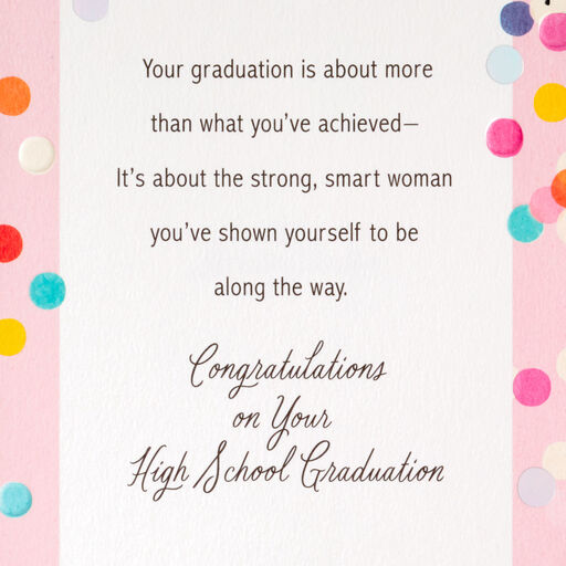 Smart, Strong Woman High School Graduation Card, 