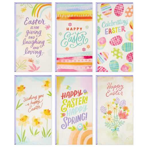 Watercolor Floral Assorted Boxed Money Holder Easter Cards, Pack of 36, 