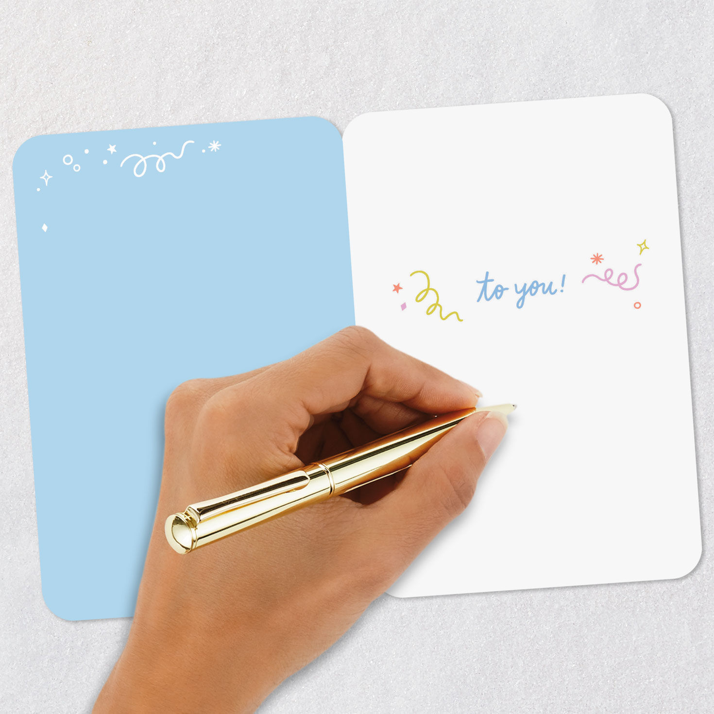 Champagne Bottle and Confetti Congratulations Card Signing card image number 6