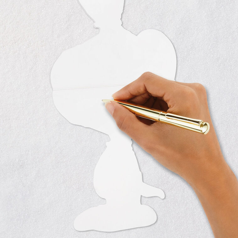 Peanuts 75th Anniversary Felt Snoopy Blank Card Signing card image number 5