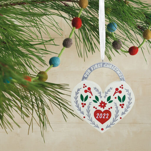 Our First Christmas Heart 2022 Hallmark Ornament, 