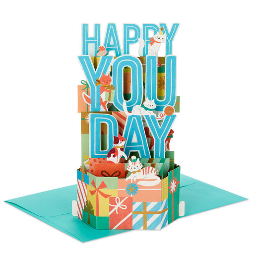 Happy You Day 3D Pop-Up Birthday Card, 